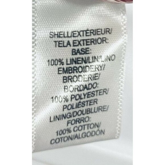 LOFT Womens Size 4 The Riviera Short Ikat Embroidered Linen Shorts Boho Festival - Picture 9 of 10